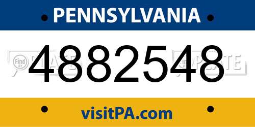 4882548 Pennsylvania License Plate