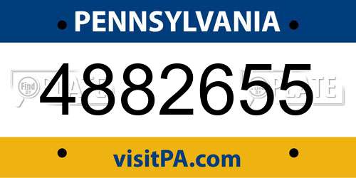 4882655 Pennsylvania License Plate