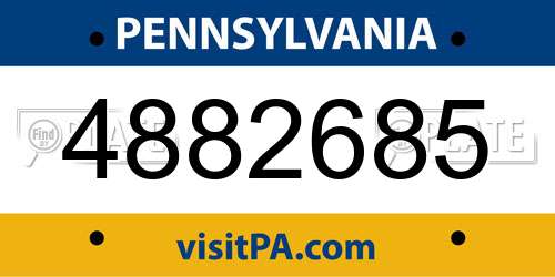 4882685 Pennsylvania License Plate