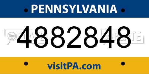 4882848 Pennsylvania License Plate