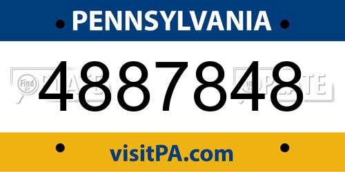 4887848 Pennsylvania License Plate