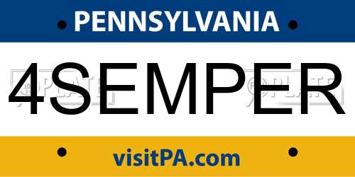 4SEMPER Pennsylvania License Plate