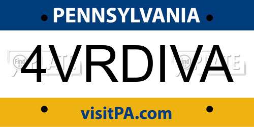 4VRDIVA Pennsylvania License Plate