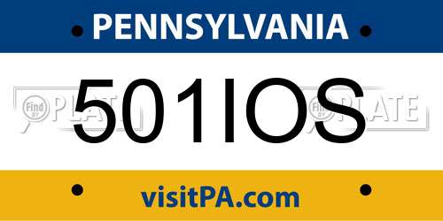 501IOS Pennsylvania License Plate