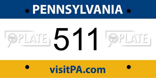 511 Pennsylvania License Plate