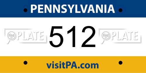 512 Pennsylvania License Plate