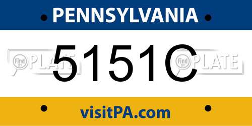 5151C Pennsylvania License Plate