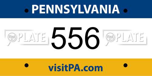 556 Pennsylvania License Plate