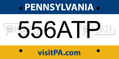 556ATP Pennsylvania License Plate