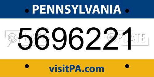 5696221 Pennsylvania License Plate