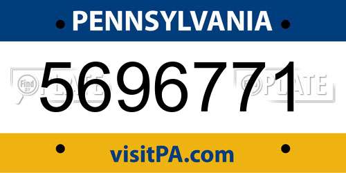 5696771 Pennsylvania License Plate