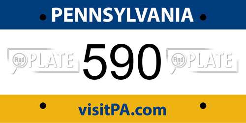 590 Pennsylvania License Plate