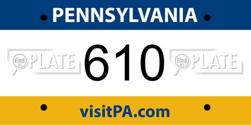 610 Pennsylvania License Plate