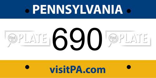 690 Pennsylvania License Plate