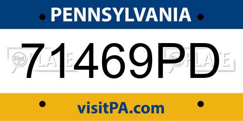 71469PD Pennsylvania License Plate