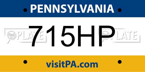 715HP Pennsylvania License Plate