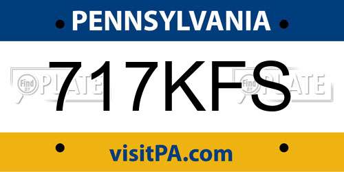 717KFS Pennsylvania License Plate
