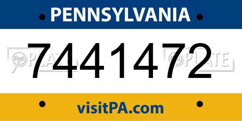 7441472 Pennsylvania License Plate