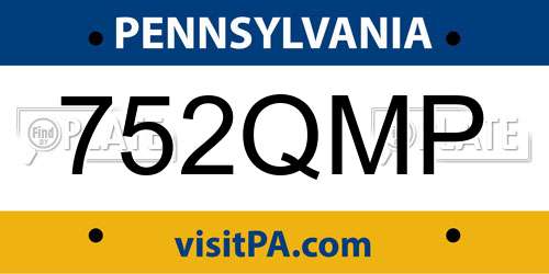 752QMP Pennsylvania License Plate