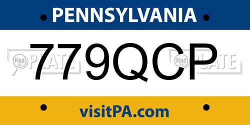 779QCP Pennsylvania License Plate