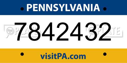 7842432 Pennsylvania License Plate