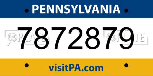 7872879 Pennsylvania License Plate