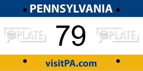 79 Pennsylvania License Plate