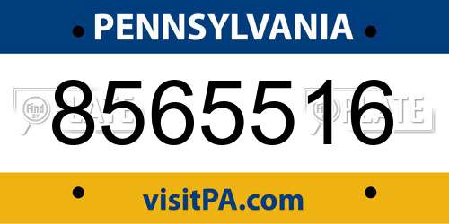 8565516 Pennsylvania License Plate