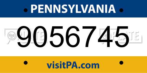9056745 Pennsylvania License Plate