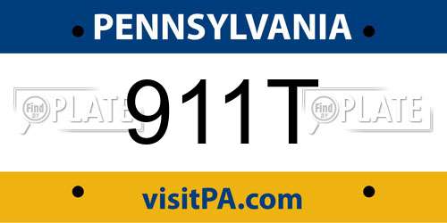 911T Pennsylvania License Plate