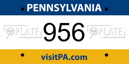 956 Pennsylvania License Plate