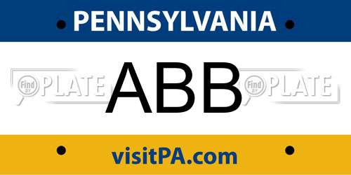 ABB Pennsylvania License Plate