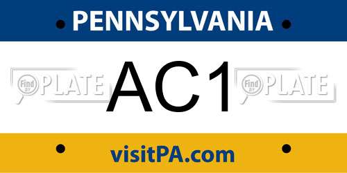 AC1 Pennsylvania License Plate