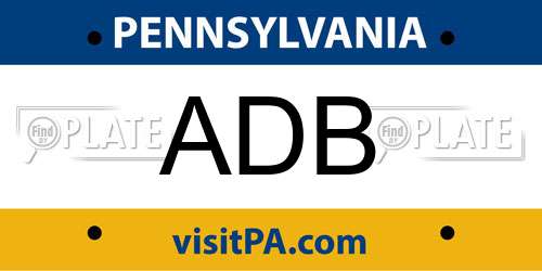 ADB Pennsylvania License Plate
