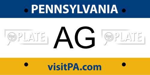 AG Pennsylvania License Plate