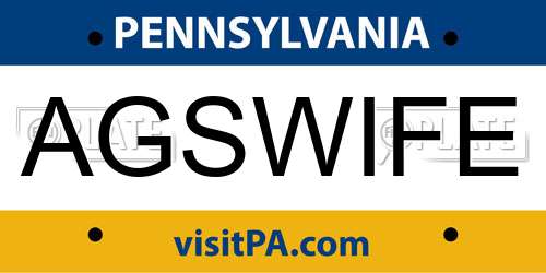 AGSWIFE Pennsylvania License Plate