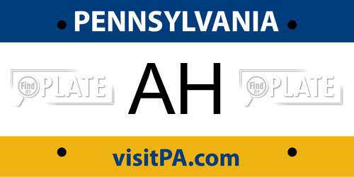 AH Pennsylvania License Plate