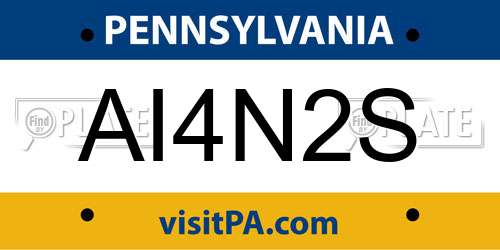 AI4N2S Pennsylvania License Plate