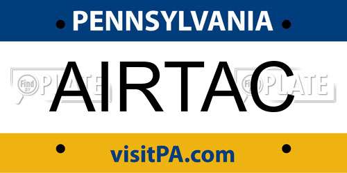 AIRTAC Pennsylvania License Plate