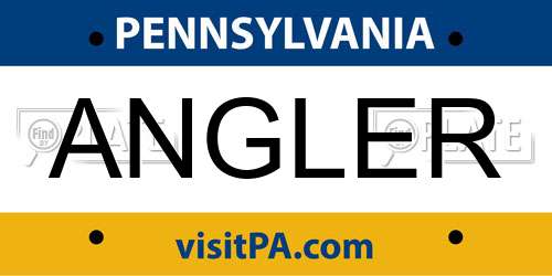 ANGLER Pennsylvania License Plate