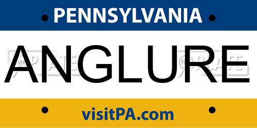 ANGLURE Pennsylvania License Plate