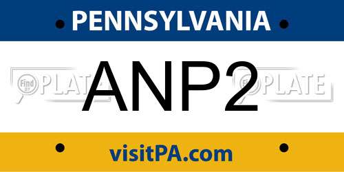 ANP2 Pennsylvania License Plate