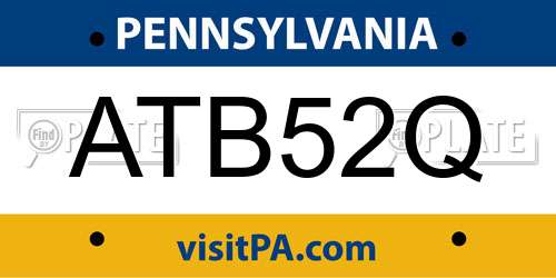 ATB52Q Pennsylvania License Plate