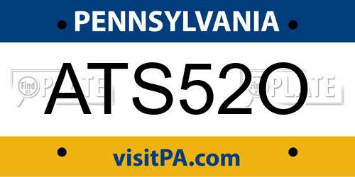 ATS52O Pennsylvania License Plate