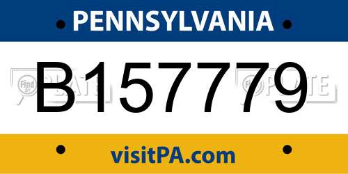 B157779 Pennsylvania License Plate