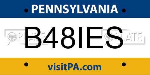 B48IES Pennsylvania License Plate