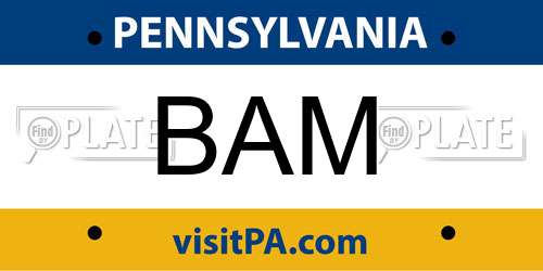 BAM Pennsylvania License Plate