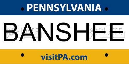 BANSHEE Pennsylvania License Plate