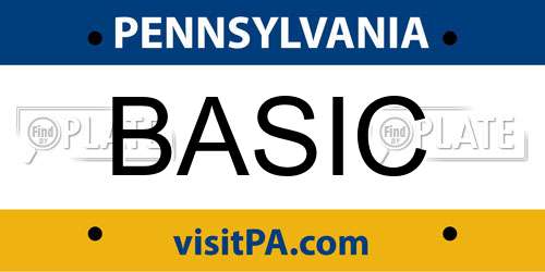 BASIC Pennsylvania License Plate