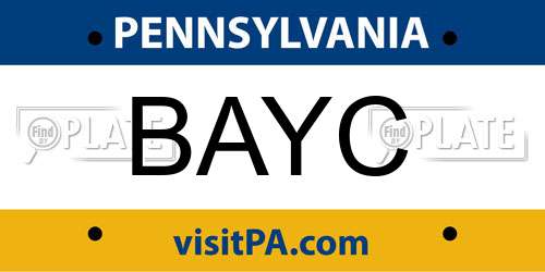 BAYC Pennsylvania License Plate